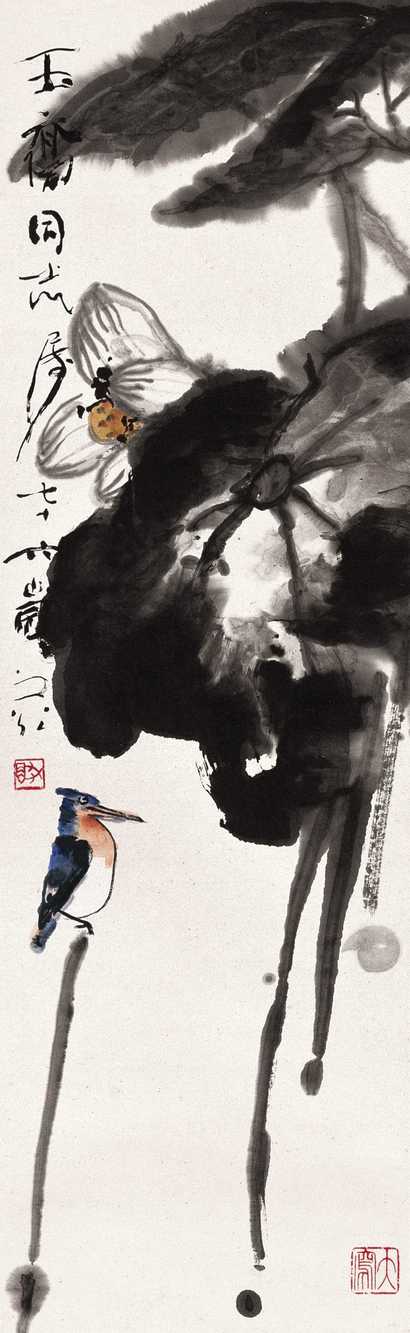 谢之光 花鸟 立轴